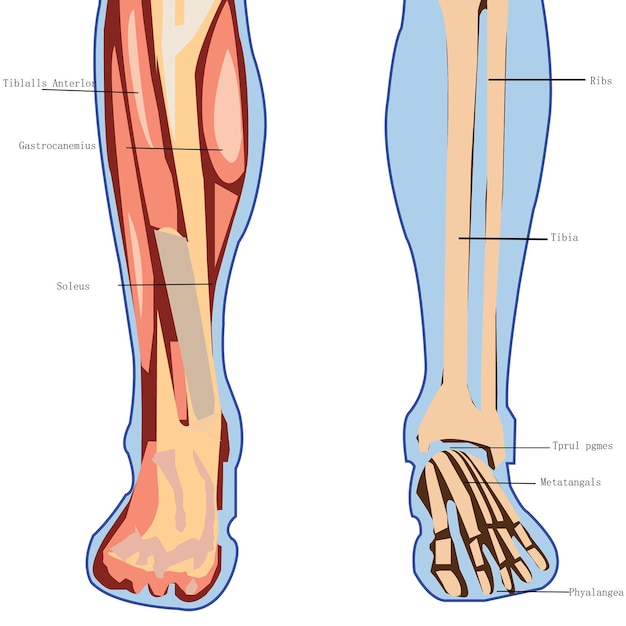 Foto anatomía del esqueleto masculino en 3d