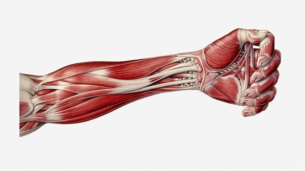 Anatomía muscular del flexor digitorum superficialis IA generativa