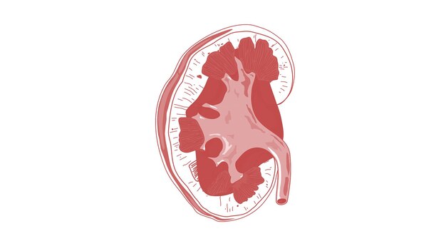 Anatomía del oído humano Ilustración en 3D