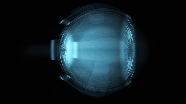 Anatomía del ojo de rayos X 3D abstracto