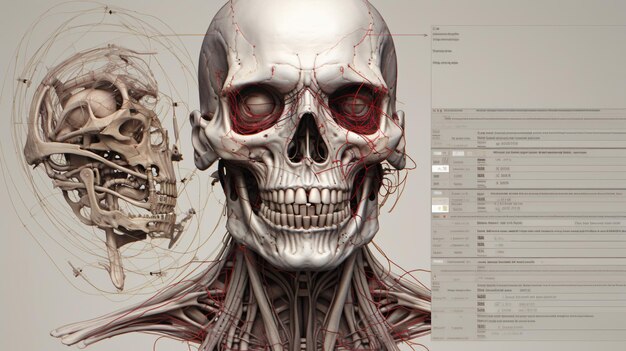 Foto la anatomía mediante la reducción de complejos anatómicos