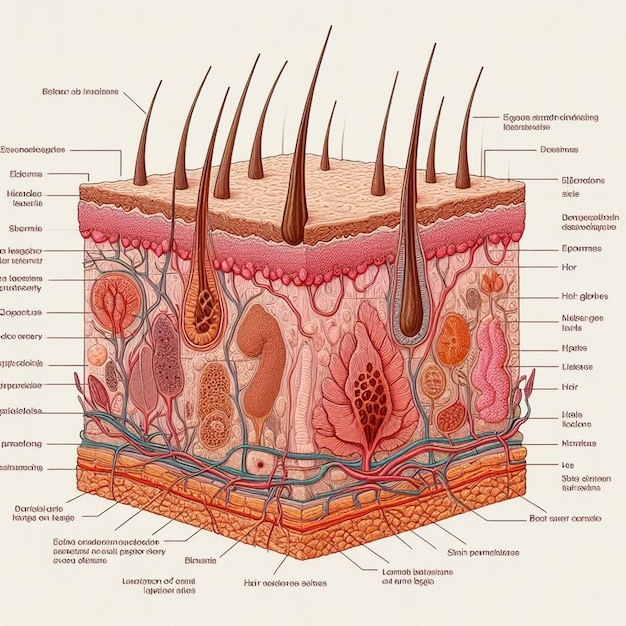 Foto anatomie der haut