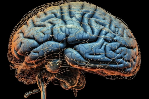 Anatomie des menschlichen Gehirns Generative KI