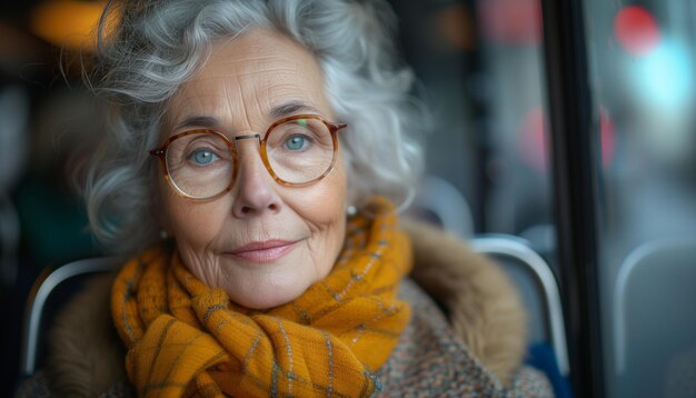 Una anciana se embarca en un viaje matutino en autobús para explorar la ciudad y viajar de aventura