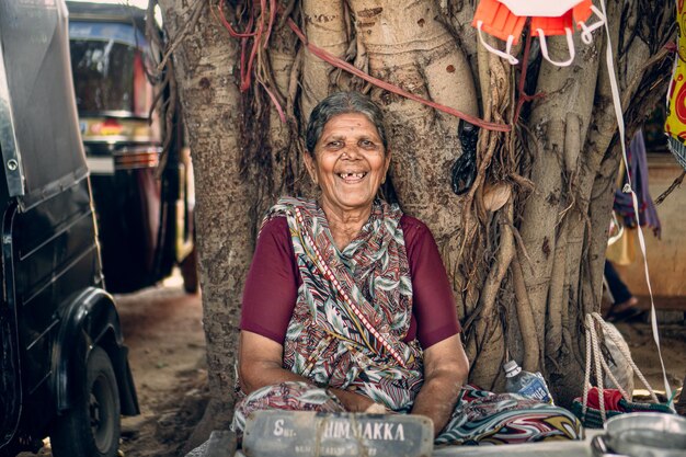 Foto la anciana de hampi