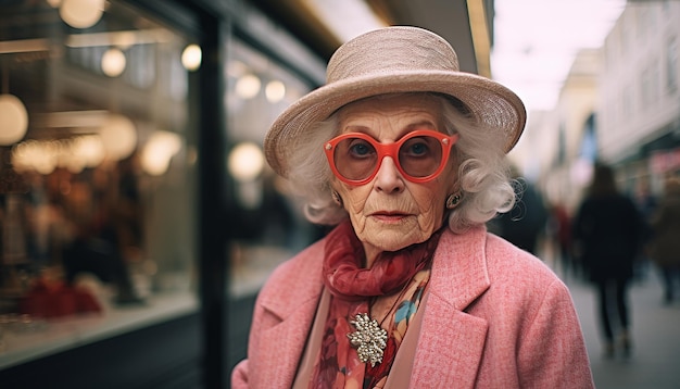 Foto la anciana más estereotipada del reino unido