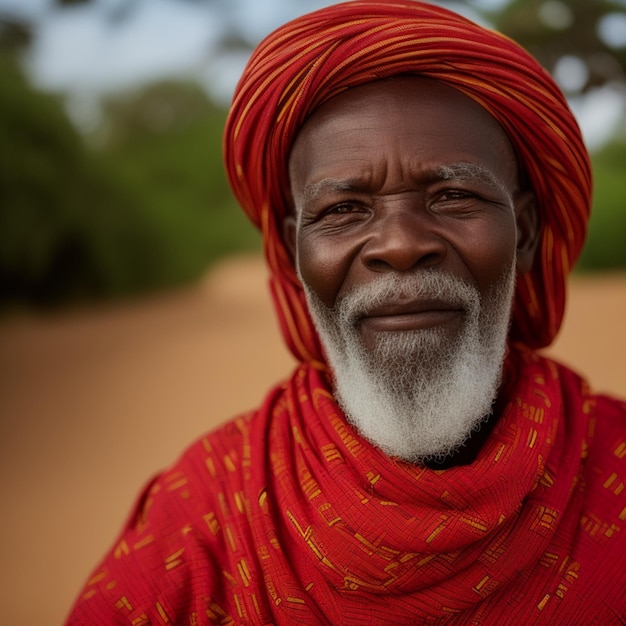 un anciano africano