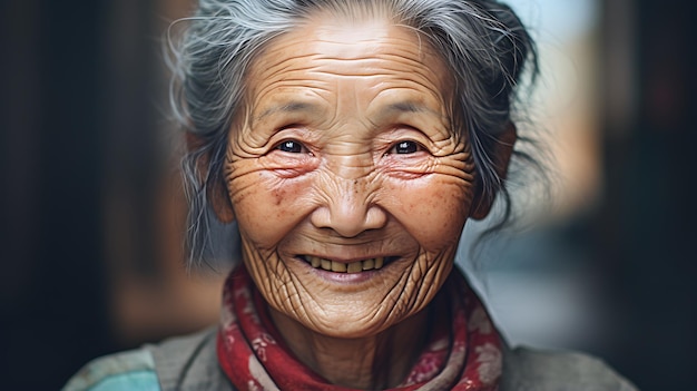 anciano de china cara de sonrisa