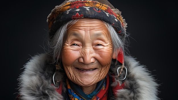 anciano de china cara de sonrisa