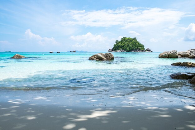 Andaman cristal mar branco areia praia