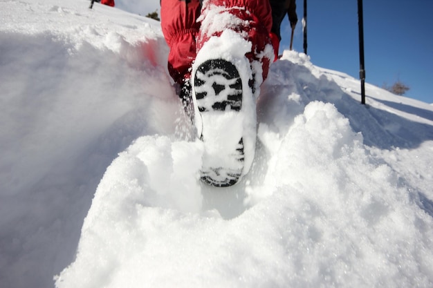 Andar na neve Montanhismo