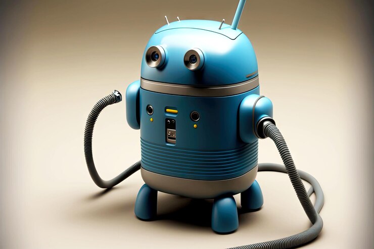 Foto android robot aspira android en estilo de robots de dibujos animados ai generativo