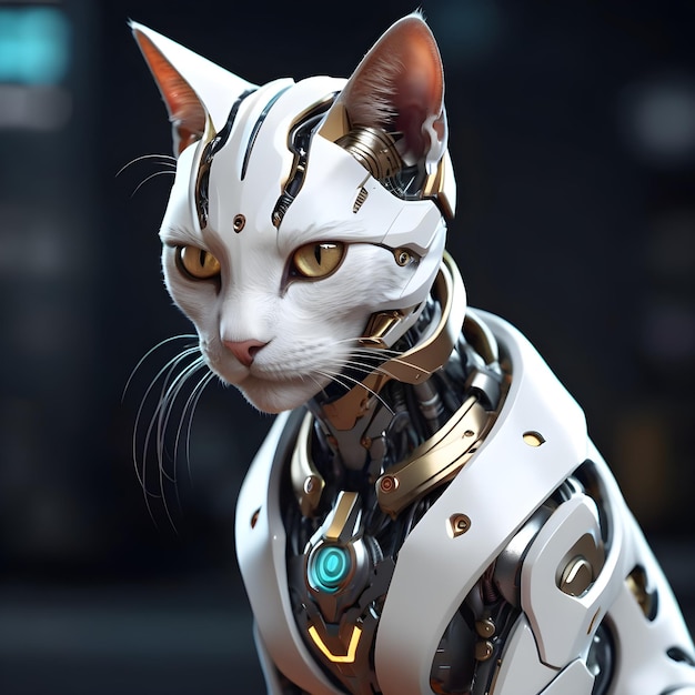 Este androide es un felino robótico creado para parecerse a un gato de casa los creadores se inspiraron en el
