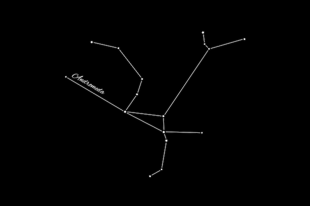 Foto andromeda-konstellation, sternhaufen