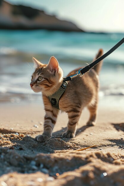 Anéis de Alegria Animais de estimação felizes brincando na praia