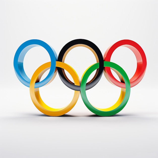 anéis olímpicos em fundo branco
