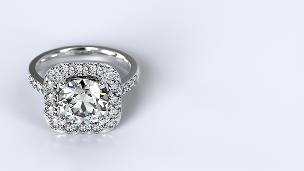 Anel casamento noivado jóia prata diamante