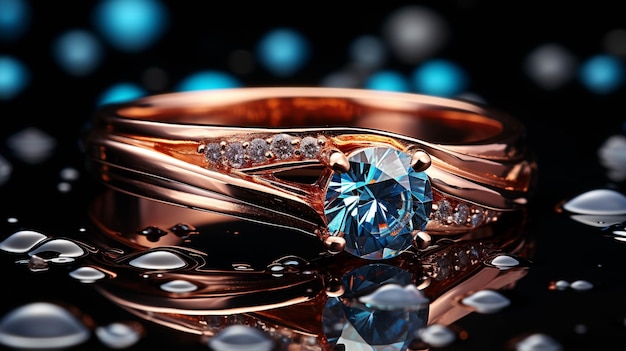 Anel de noivado Joias com diamantes Joias com diamantes Configuração de anel de brilho de diamante