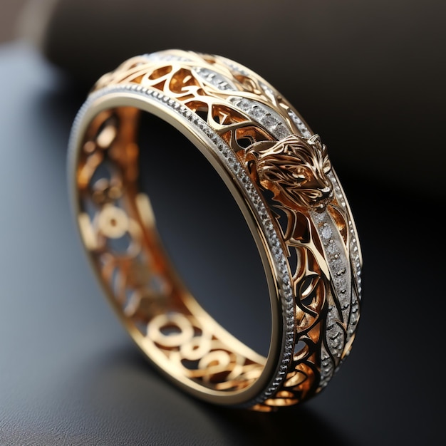 anel de tigre dourado