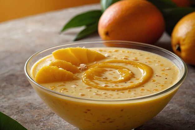 Angekühlte Orangen-Mango-Lassi