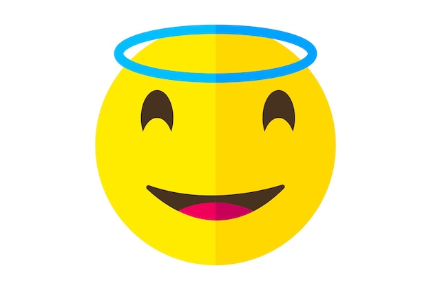 Ángel coloreado Emote icono Emoji símbolo amarillo Emoticon signo arte