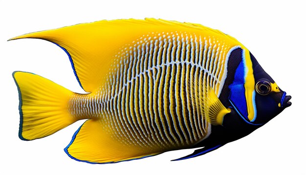 Foto angelfish elevation vista lateral isolada