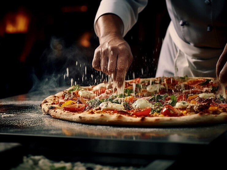 Foto angenehme zubereitete pizzas