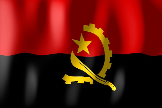 Angola ondulou a bandeira do país