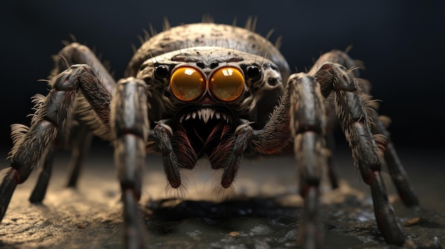Foto angry spider monster hintergrundtapete ai generiertes bild