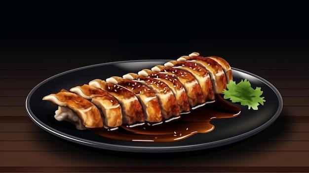 Anguila japonesa al estilo de comida japonesa a la parrilla con tazón de arroz o Unagi don