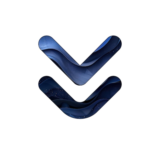 ángulo de icono doble pequeño hacia abajo gradiente azul diseño de estilo de fondo