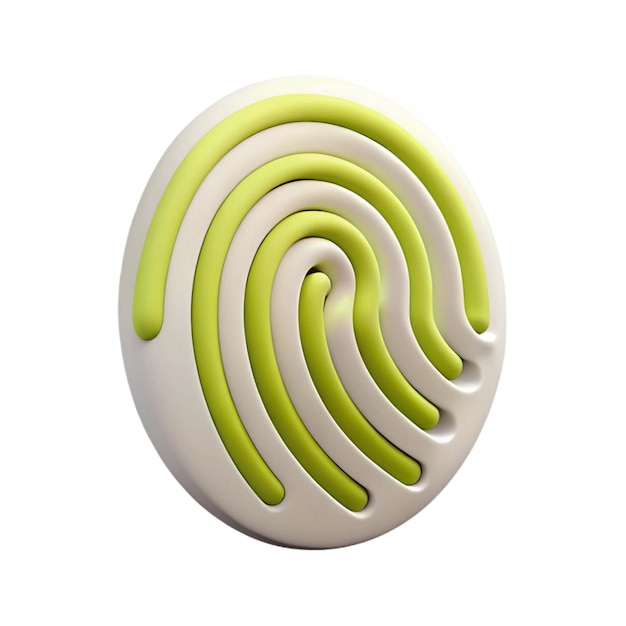 un anillo blanco con un anillo verde en él