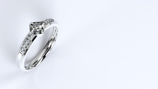 Anillo boda compromiso plata joya diamante