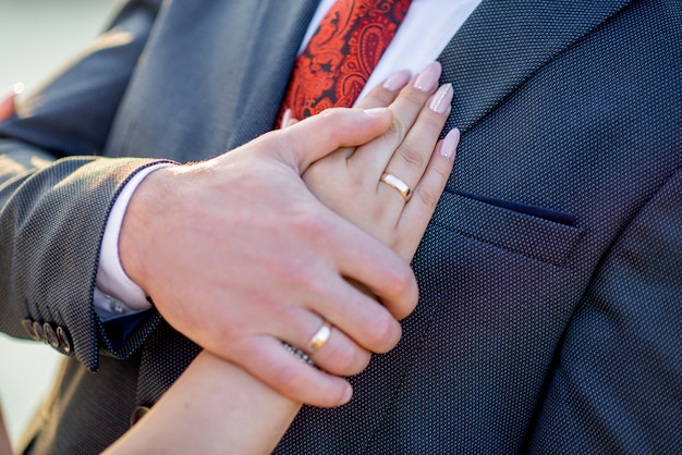 Anillo de bodas de recién casados