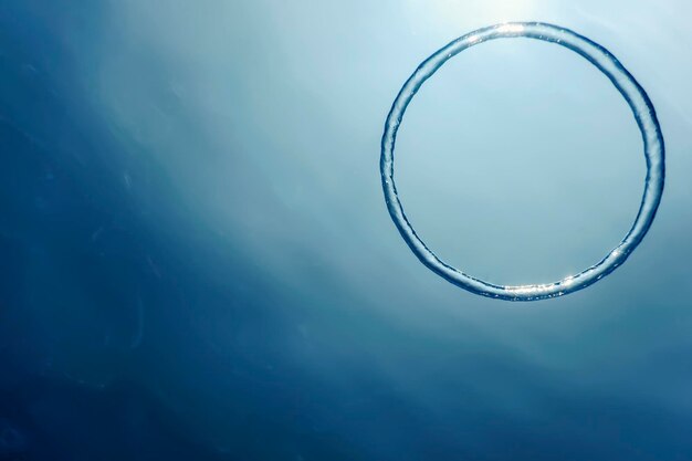 Anillo de burbuja bajo el agua, anillo de burbuja.