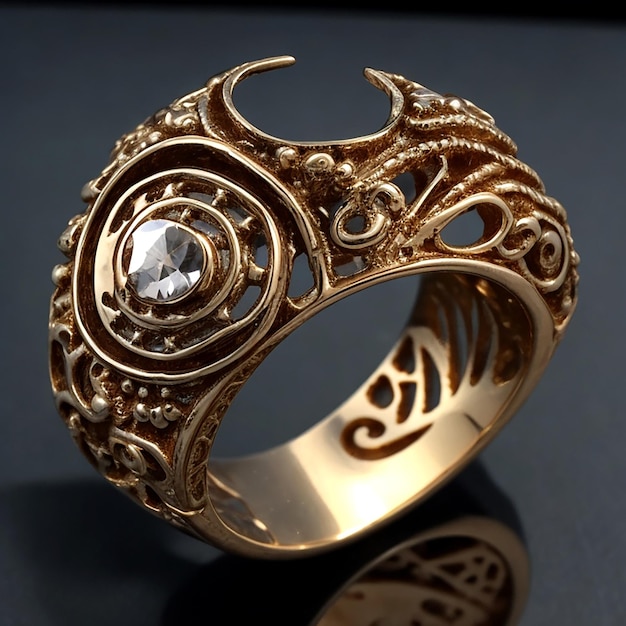 Anillo de compromiso con fondo oscuro