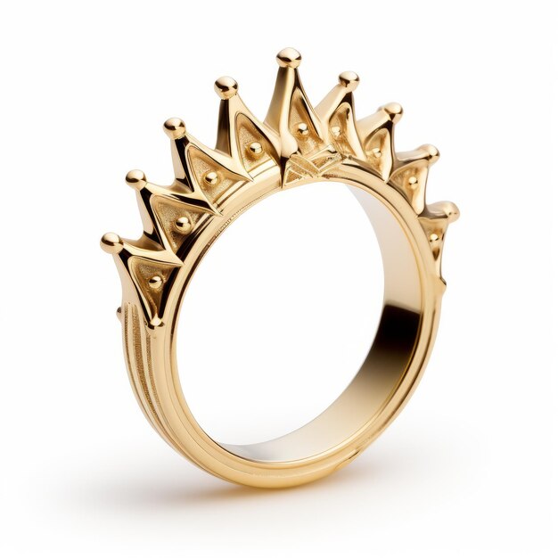 Foto anillo de corona de oro de 18k inspirado en el estilo de oliver wetter39s