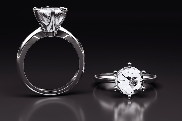 anillo de diamantes 3d jullery
