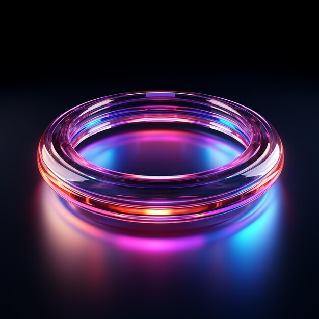 anillo de neón abstracto visualización del espectro ultravioleta diseño de papel pintado perfecto para cartel banner