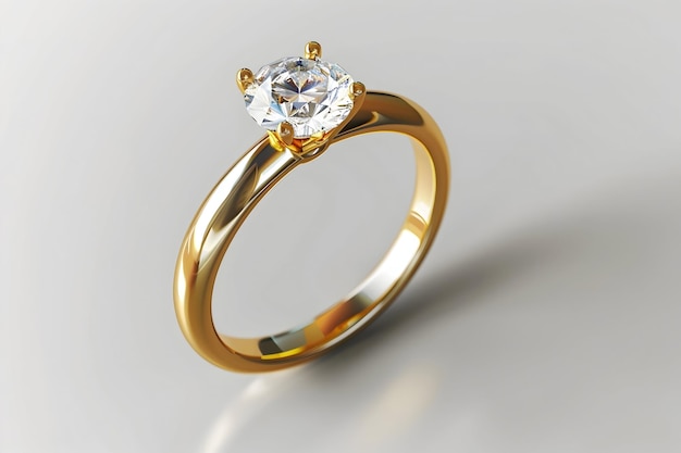 un anillo de oro con un diamante
