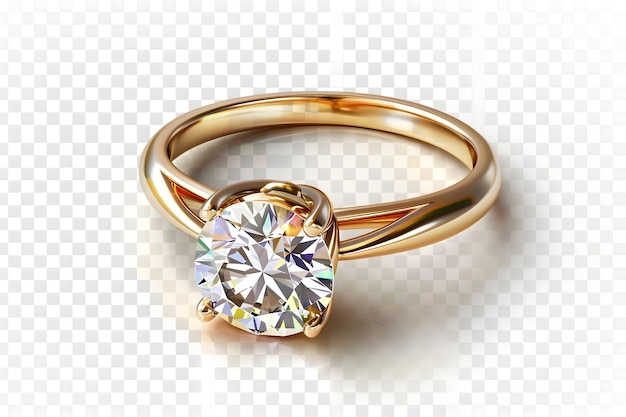 un anillo de oro con un diamante