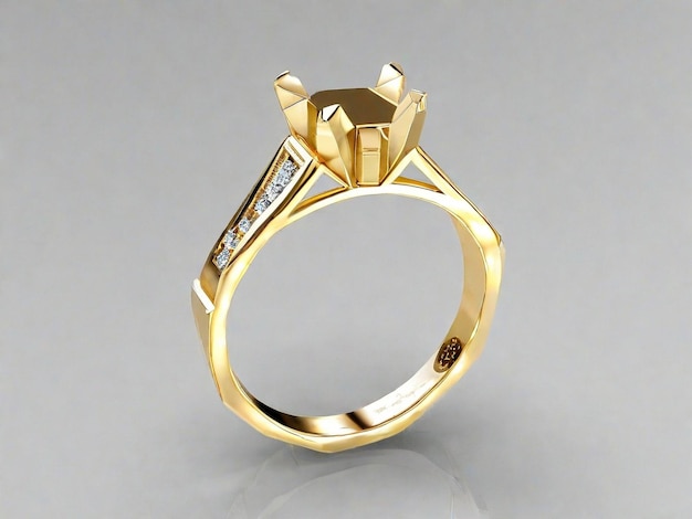 Anillo de oro con diamantes