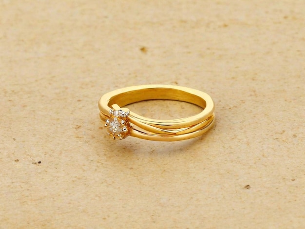 Anillo de oro con diamantes