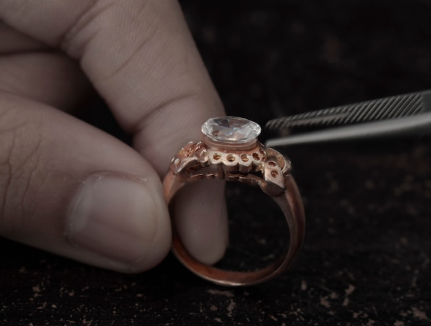 anillo de oro de la joyería del producto