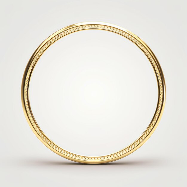 un anillo de oro sobre un fondo blanco