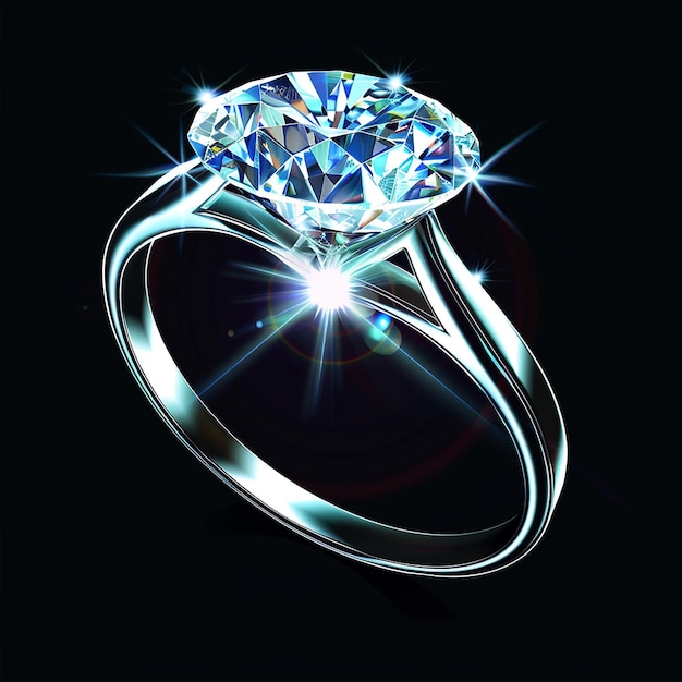 Un anillo que tiene un anillo que dice "diamante"