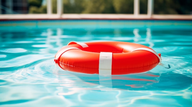 anillo de vida en la piscina en el fondo del mar