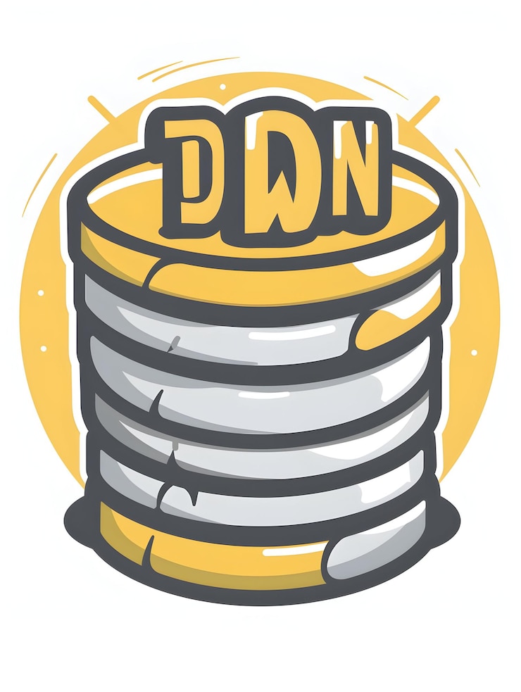 Foto anillos de base de datos de íconos planos 3d con letras dma diseño de logotipo para círculos de gestión de datos t-shirt des