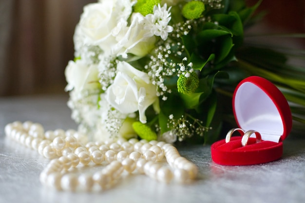 Anillos de boda para compromiso de novios.