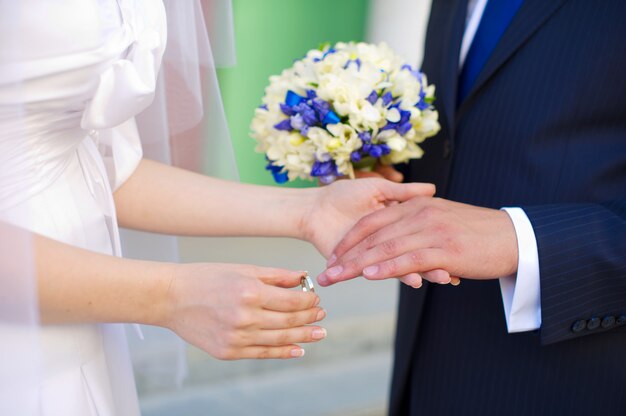 Anillos de boda para compromiso de novios.